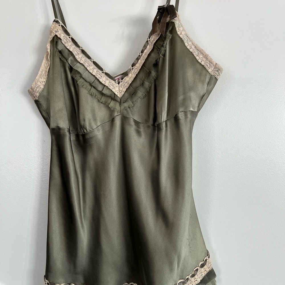 Vintage Gold Hawk Camisole in green